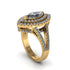 Marquise Diamond Double Halo Engagement Ring - Avah No. 1