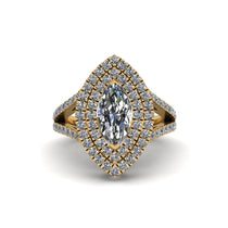 Marquise Diamond Double Halo Engagement Ring - Avah No. 1 image 1