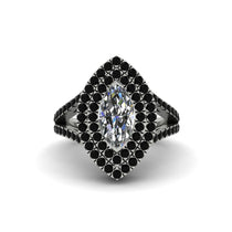 Marquise Diamond Double Halo Engagement Ring - Avah No. 33 image 1