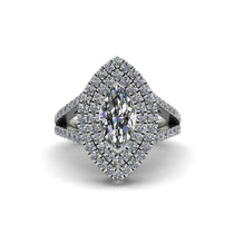 Marquise Diamond Double Halo Engagement Ring - Avah No. 3 image 1