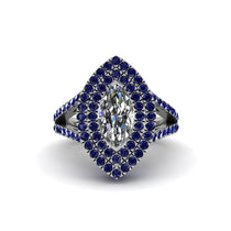 Marquise Diamond Double Halo Engagement Ring - Avah No. 63 image 1