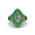 Marquise Diamond Double Halo Engagement Ring - Avah No. 16 image 1