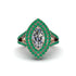 Marquise Diamond Double Halo Engagement Ring - Avah No. 17 image 1