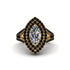 Marquise Diamond Double Halo Engagement Ring - Avah No. 31