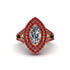 Marquise Diamond Double Halo Engagement Ring - Avah No. 46 image 1