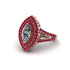 Marquise Diamond Double Halo Engagement Ring - Avah No. 47
