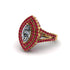 Marquise Diamond Double Halo Engagement Ring - Avah No. 46 image 3