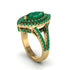 Marquise Emerald Double Halo Engagement Ring - Avah No. 19 image 2