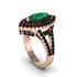 Marquise Emerald Double Halo Engagement Ring - Avah No. 35 image 2