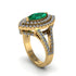 Marquise Emerald Double Halo Engagement Ring - Avah No. 4 image 2