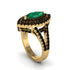 Marquise Emerald Double Halo Engagement Ring - Avah No. 34