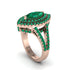 Marquise Emerald Double Halo Engagement Ring - Avah No. 20 image 2