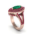 Marquise Emerald Double Halo Engagement Ring - Avah No. 50 image 2