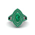 Marquise Emerald Double Halo Engagement Ring - Avah No. 21 image 1