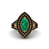 Marquise Emerald Double Halo Engagement Ring - Avah No. 34 image 1
