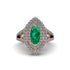 Marquise Emerald Double Halo Engagement Ring - Avah No. 5 image 1