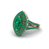 Marquise Emerald Double Halo Engagement Ring - Avah No. 20 image 3