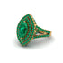 Marquise Emerald Double Halo Engagement Ring - Avah No. 19