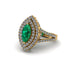 Marquise Emerald Double Halo Engagement Ring - Avah No. 4 image 3