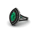 Marquise Emerald Double Halo Engagement Ring - Avah No. 36