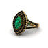 Marquise Emerald Double Halo Engagement Ring - Avah No. 34