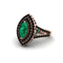 Marquise Emerald Double Halo Engagement Ring - Avah No. 35 image 3