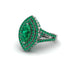 Marquise Emerald Double Halo Engagement Ring - Avah No. 21 image 3