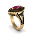 Marquise Ruby Double Halo Engagement Ring - Avah No. 40 image 2