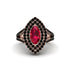 Marquise Ruby Double Halo Engagement Ring - Avah No. 41 image 1