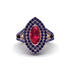 Marquise Ruby Double Halo Engagement Ring - Avah No. 71 image 1