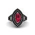 Marquise Ruby Double Halo Engagement Ring - Avah No. 42