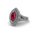 Marquise Ruby Double Halo Engagement Ring - Avah No. 12