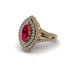 Marquise Ruby Double Halo Engagement Ring - Avah No. 10 image 3