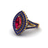 Marquise Ruby Double Halo Engagement Ring - Avah No. 70 image 3