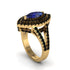 Marquise Sapphire Double Halo Engagement Ring - Avah No. 43