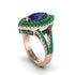 Marquise Sapphire Double Halo Engagement Ring - Avah No. 29 image 2