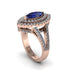 Marquise Sapphire Double Halo Engagement Ring - Avah No. 14 image 3