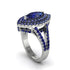 Marquise Sapphire Double Halo Engagement Ring - Avah No. 75 image 2