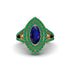 Marquise Sapphire Double Halo Engagement Ring - Avah No. 28 image 1