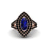 Marquise Sapphire Double Halo Engagement Ring - Avah No. 44