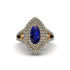 Marquise Sapphire Double Halo Engagement Ring - Avah No. 13 image 1