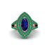 Marquise Sapphire Double Halo Engagement Ring - Avah No. 29 image 1