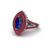 Marquise Sapphire Double Halo Engagement Ring - Avah No. 60 image 2