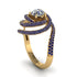 Diamond Double Halo Swirling Engagement Ring - Serena No. 61