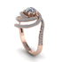 Diamond Double Halo Swirling Engagement Ring - Serena No. 2