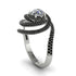 Diamond Double Halo Swirling Engagement Ring - Serena No. 33 image 2