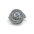 Diamond Double Halo Swirling Engagement Ring - Serena No. 3