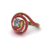 Diamond Double Halo Swirling Engagement Ring - Serena No. 46