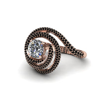 Diamond Double Halo Swirling Engagement Ring - Serena No. 32 image 1