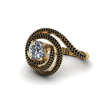 Diamond Double Halo Swirling Engagement Ring - Serena No. 31 image 1